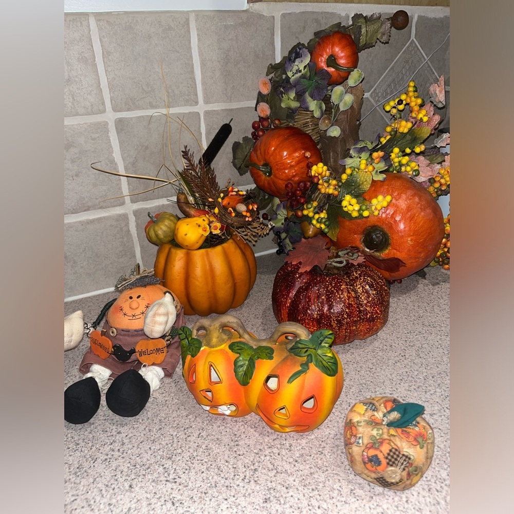 🎃 Six-Piece Fall Pumpkin Décor Set!! 🍂